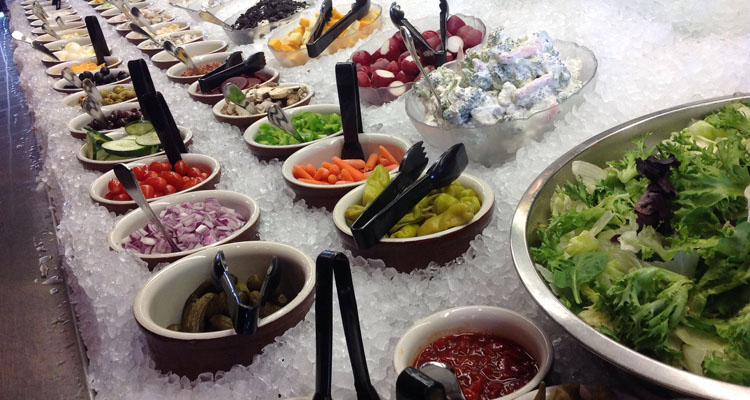 Enjoy our famous salad bar, voted # 1 in Des Moines, stocked daily with over 60 fresh and homemade items.